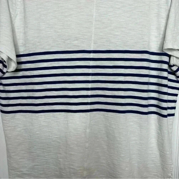 Old Navy T-Shirt White / Blue Stripes Size Large - Picture 14 of 16